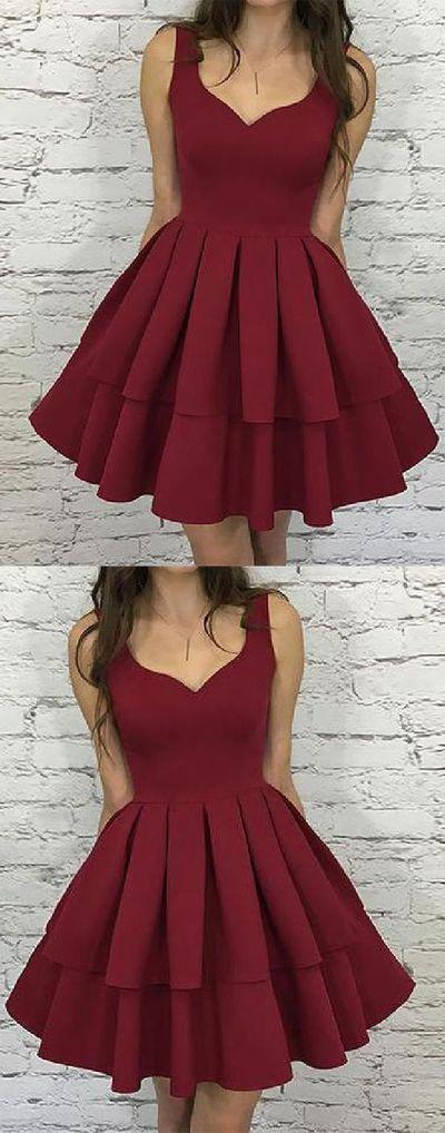 Excellent Simple Homecoming Dresses Jenny Short Burgundy CD138