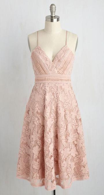 A-Line Spaghetti Homecoming Dresses Lace Harriet Pink Straps Knee-Length Sleeveless CD1974