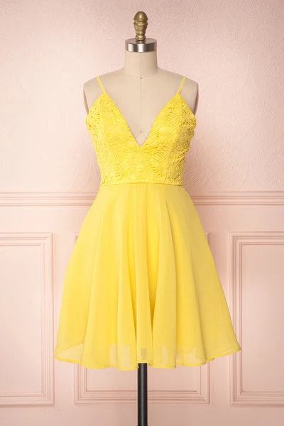 Homecoming Dresses Tatiana Gown Yellow CD22205