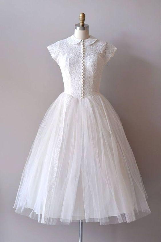 Vintage Bria Homecoming Dresses White CD5700